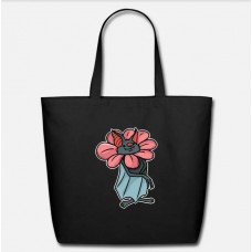 Flower Gift Bush Flowers Plant Blossom Rose Black Eco-Friendly Tote Bag